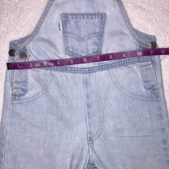 Vintage Levi’s white tab removable strap overalls made in USA 24 months unisex - Picture 5 of 15